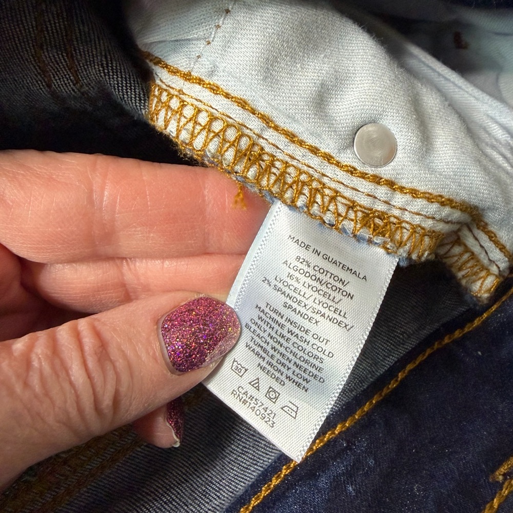 NWT LOFT Petite Mid Rise The Skinny Jeans in Vintage Dark Wash 27p - Picture 8 of 11